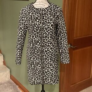 Cupcakes & Cashmere Leopard Print Coat, Size XS